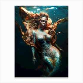 "Goddess of Chaos: Scales, Water, and Magic" Canvas Print