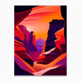 The Antelope Canyon Abstract Sunset Canvas Print