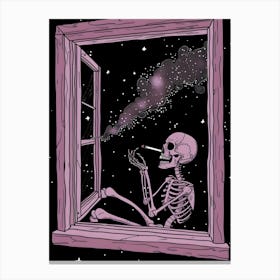 Skeleton In The Window 1 Canvas Print