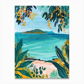 Travel Poster Happy Places Byron Bay 4 Canvas Print