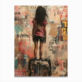 Graffiti Girl Canvas Print