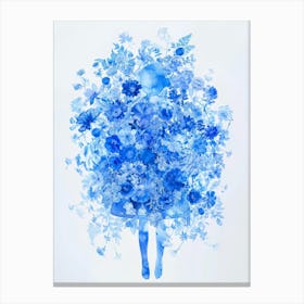 Blue Flowers 75 Canvas Print