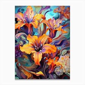 Tiger Lily Jungle Canvas Print