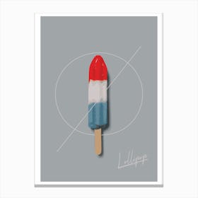 Lollipop with Grey Background Canvas Print