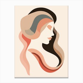 Woman'S Head in Abstract Style Canvas Print