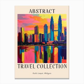 Abstract Travel Collection Poster Kuala Lumpur Malaysia 2 Canvas Print