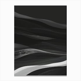 Black And White Abstract Painting 5 Canvas Print