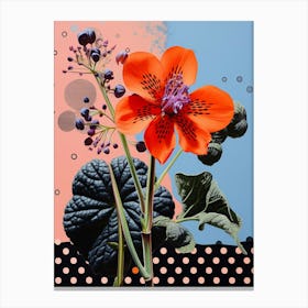 Surreal Florals Geranium 1 Flower Painting Canvas Print