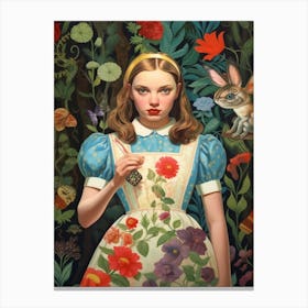 Alice In Wonderland Kitsch Canvas Print