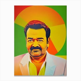 Mohanlal Colourful Pop Movies Art Movies Canvas Print
