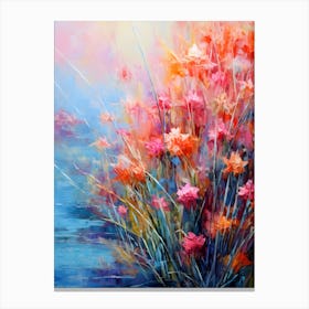 Vibrant Floral Abstract Painting – Colorful Nature-Inspired Artwork Canvas Print