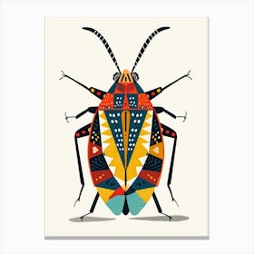 Colourful Insect Illustration Boxelder Bug 5 Canvas Print