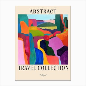 Abstract Travel Collection Poster Portugal 4 Canvas Print