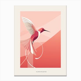 Minimalist Hummingbird 2 Bird Poster Canvas Print
