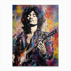 Jimi Hendrix Abstract Portrait 2 Canvas Print