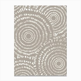 Abstract Brown Circles Canvas Print