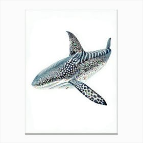 Whale Shark Vintage Canvas Print