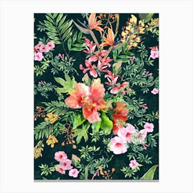 Tropical Holiday Print with Hybiscus Canvas Print