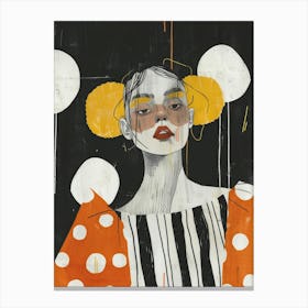 Polka Dot Girl 1 Canvas Print