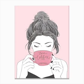 Coffee Girl Canvas Print