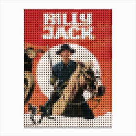 Billy Jack 1971 In A Pixel Dots Art Style Canvas Print