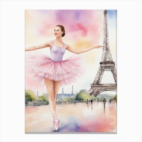 Pretty Ballerina in Paris Canvas Print