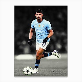 Matheus Nunes Of Manchester City Canvas Print