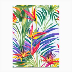 Bird Of Paradise Eclectic Boho Plant Canvas Print