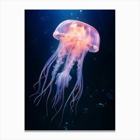 Box Jellyfish Neon Glow 4 Canvas Print