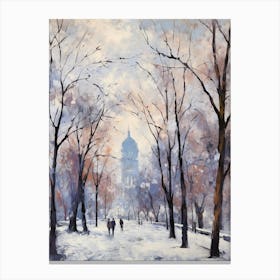 Winter City Park Painting Queens Park Toronto Canada 1 Canvas Print