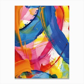 Colourful Brush Strokes 9 Canvas Print