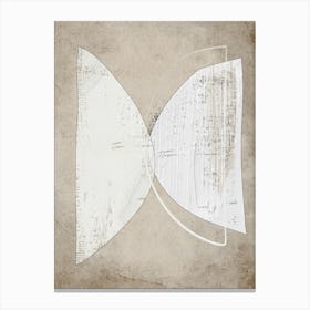 Beige Modern Shapes Abstract Canvas Print