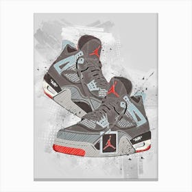 Air Jordan 4 Painting Canvas Print