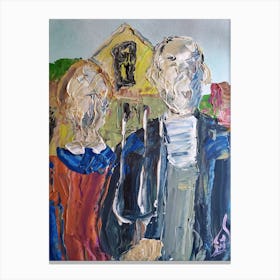 American Gothic Abstract Canvas Print