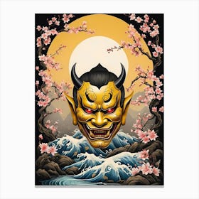 Floral Irezumi The Traditional Japanese Tattoo Hannya Mask (34) Canvas Print