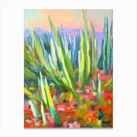 Candelabra Cactus 3 Impressionist Painting Plant Canvas Print