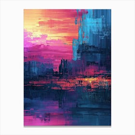 Abstract Painting 56| Pixel Art Series Canvas Print