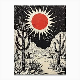 Cactus Desert Canvas Print