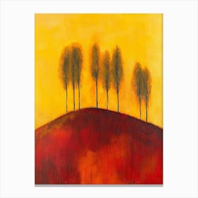 This Is An Abstract Painting Of Trees On A Hill 1 Canvas Print