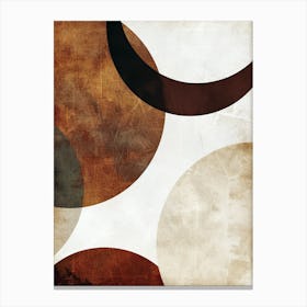 Abstract Circles, Minimalist, Bauhaus Canvas Print