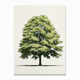 Beech Tree Pixel Illustration 4 Canvas Print