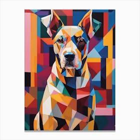 Geometric Dog Canvas Print