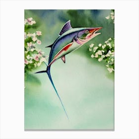 Marlin Storybook Watercolour Canvas Print