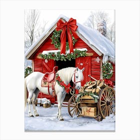 Christmas Horse Canvas Print