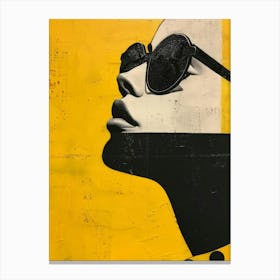 Black And Yellow 4 Canvas Print