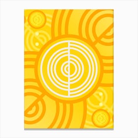 Geometric Glyph in Happy Yellow and Orange n.0003 Canvas Print