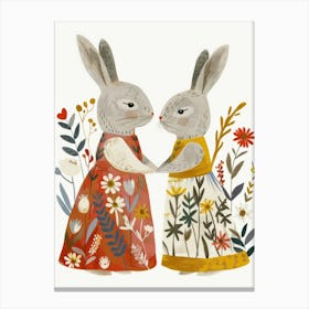 Two Rabbits Canvas Print