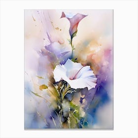 watercolor morning glory Canvas Print