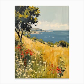 Mediterranean Seaside Meadow - expressionism 4 Canvas Print