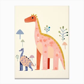 Nursery Dinosaur Family 7 Canvas Print